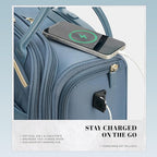 Verage 18x14x8in Spinner Underseat Carry-On Luggage -Airplane Personal Item Bag - Image 3