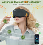 LC-dolida Bamboo Cotton Bluetooth Sleep Mask, 2 in 1 3D Soft Sleep Mask - Image 4
