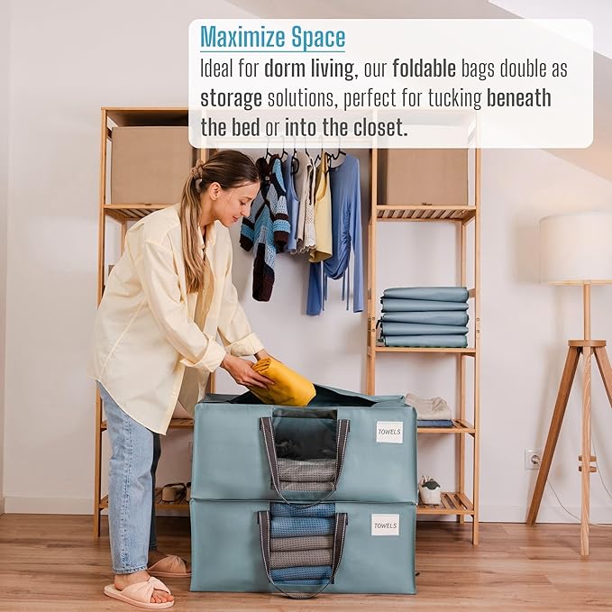VENO 6 Pack Moving Bags for College, Heavy-Duty Storage Totes, Moving Boxes and - Image 4