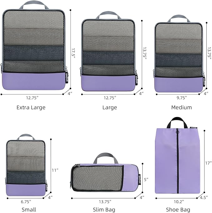 BAGAIL 4 Set/6 Set/8 Set Compression Packing Cubes Travel Accessories - Image 2