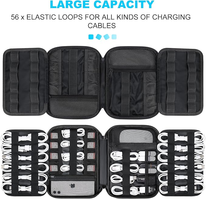 Lacdo Cord Organizer Travel, Cable Organizer Bag Case, Portable Electronics - Image 2