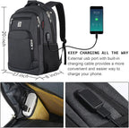 17 Inch Laptop Backpack, Business Anti Theft Slim Durable Laptops Backpack - Image 3