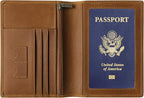 Ringsun Leather Passport Cover for Men Women, RFID Passport Wallet Case Travel by RINGSUN