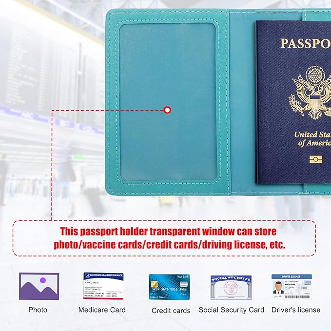 TIGARI Passport Holder for Travel Women Men, PU Leather Passport Wallet Cover - Image 2