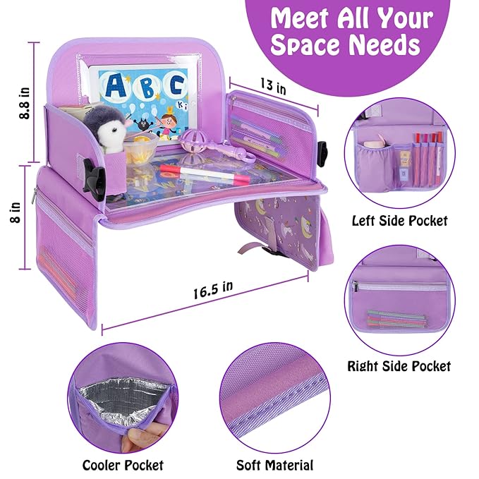 MENZOKE Car Seat Tray for Kids Travel, Kids Travel Tray - Image 6