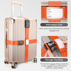 Luggage Straps, 2 Pack Adjustable Heavy Duty Cross Suitcase Straps - Image 3