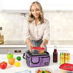 opux Lunch Bag Women Insulated, Adult Lunch Box Cooler, Lunch Box - Image 4