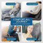 Resty 65"x40" Traveling Airplane Blanket, Deep Gray – Lightweight, Velvety Soft - Image 5