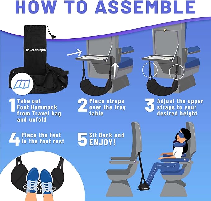 Airplane Footrest, Perfect Foot Hammock - Image 5