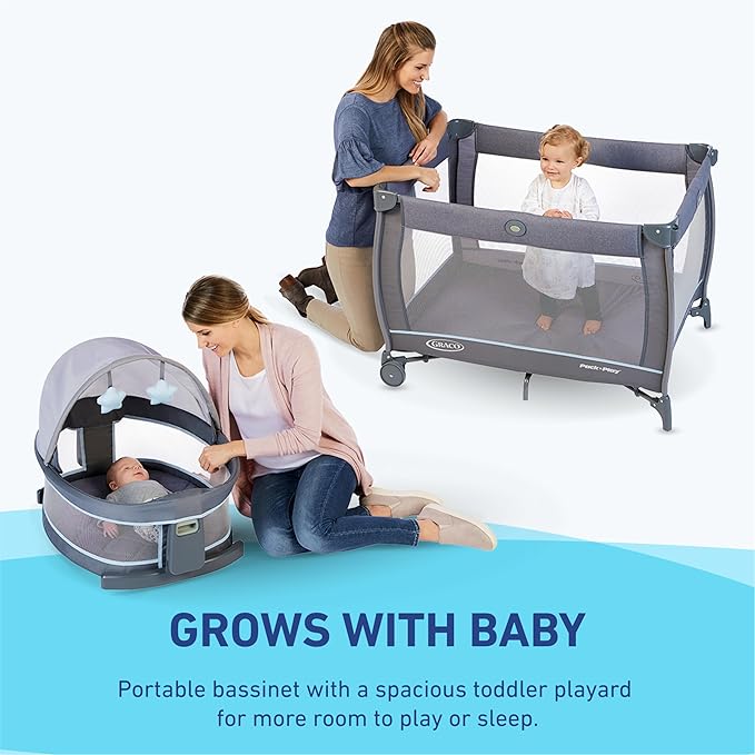 Graco Pack ’n Play Travel Dome LX Playard – Raised Portable Bassinet, UV‑50 - Image 2