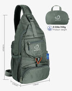 WATERFLY Packable Small Crossbody Sling Backpack Shoulder Chest Bag Daypack - Image 2