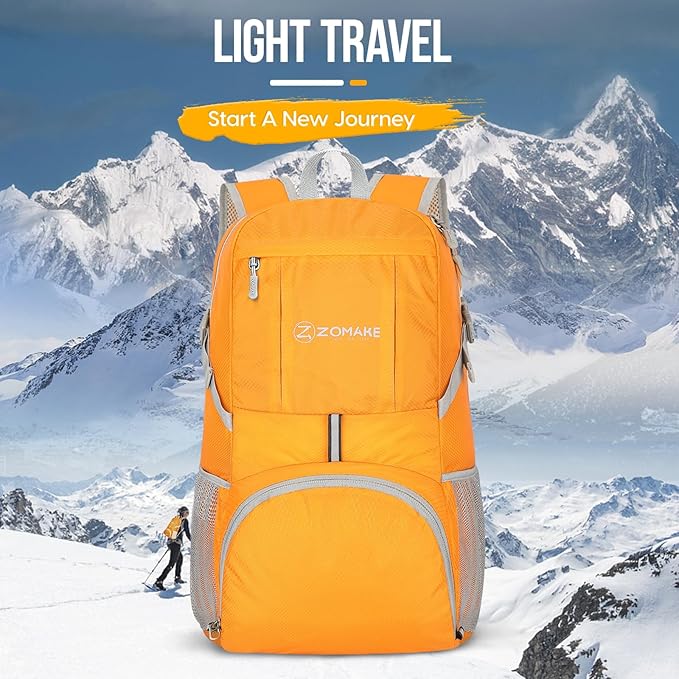 ZOMAKE Lightweight Packable Backpack 35L, Light Foldable Backpacks Water - Image 7