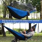 Camping Hammock with Net, Travel Portable Lightweight Hammocks with Tree Straps - Image 3
