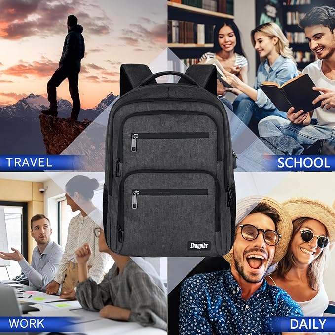 Backpck for Men Women, School Backpack for Boys Girls Teen, 15.6 inch Laptop - Image 5