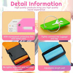 Weewooday 8 Pcs Luggage Straps Suitcase Tags Set - Image 3
