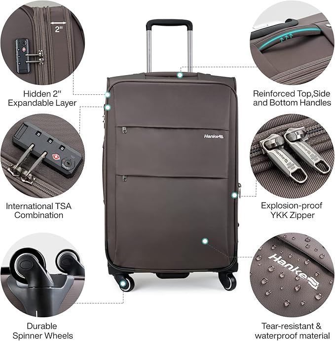Hanke 20/24/28 Inch 3 Piece Luggage Set - Image 3