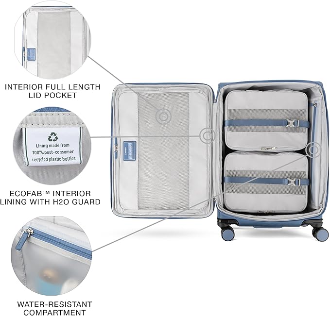 Travelpro VersaPack+ Lightweight Softside Expandable Checked Luggage, 8 Spinner - Image 7