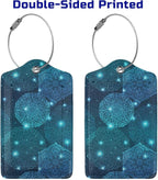 2Pcs Glowing Mandala Themed Luggage Tags - Image 4