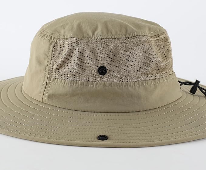 Home Prefer UPF50+ Mens Sun Hat Wide Brim Womens UV Protection Beach Bucket Hat - Image 7