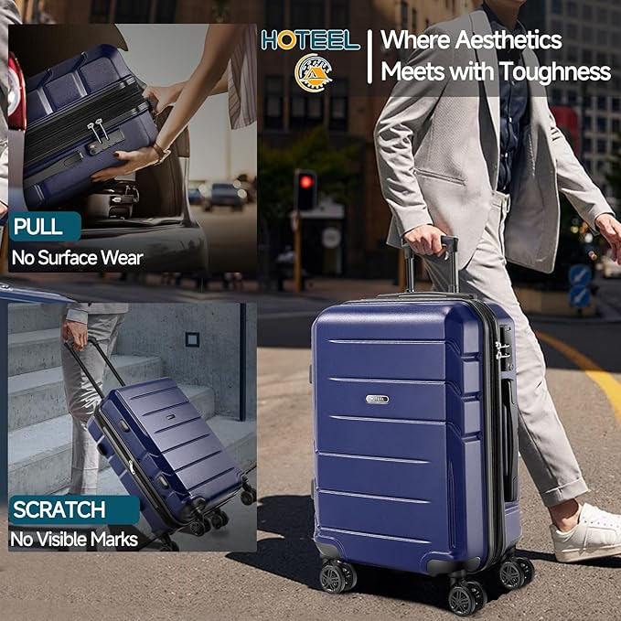 Hoteel Luggage Sets 5 Piece, ABS+PC Hard Shell Expandable Suitcases - Image 3