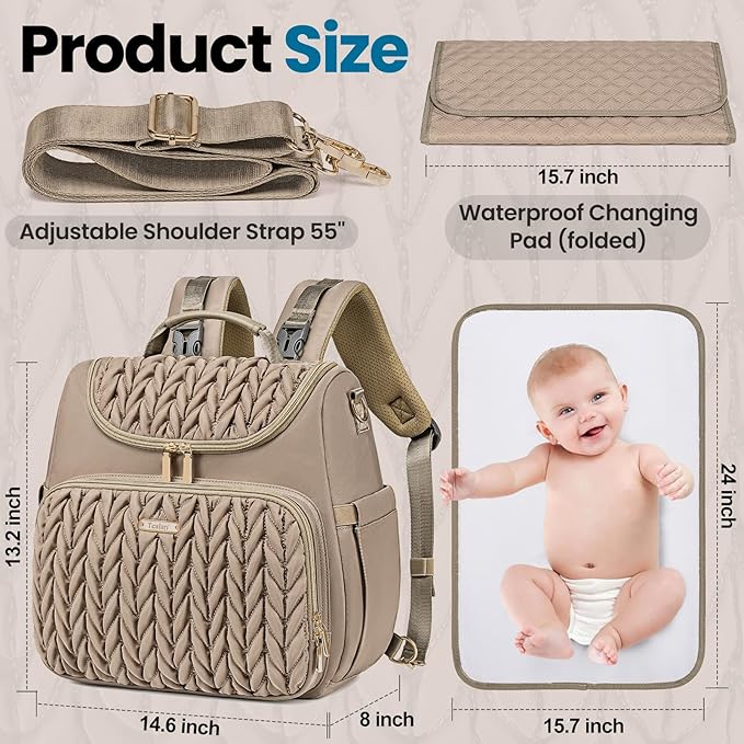 4 in 1 Convertible Diaper Bag Backpack, Waterproof Baby Diaper Bag - Image 2