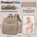 4 in 1 Convertible Diaper Bag Backpack, Waterproof Baby Diaper Bag - Image 2