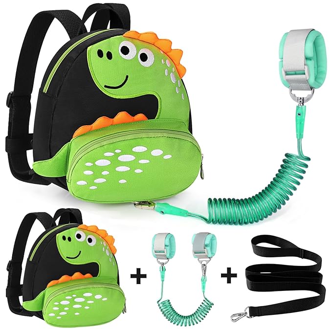 Accmor Toddler Harness Backpack Leash, Cute Dinosaur Kids Backpacks by Accmor