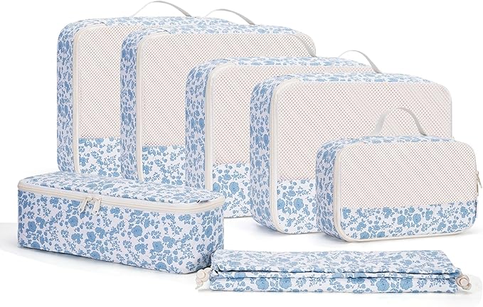 Narwey 7 Set Floral Packing Cubes - Image 2