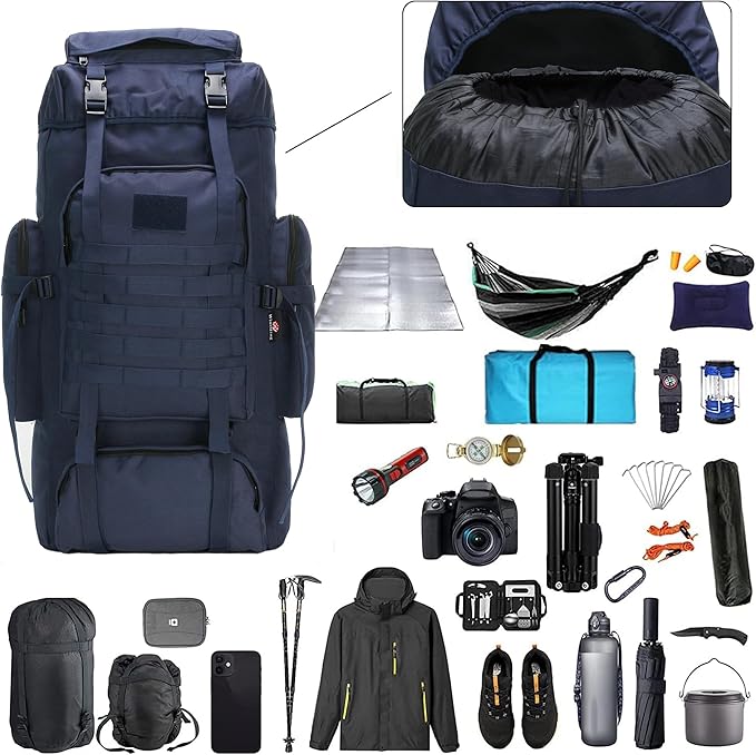 Hiking Backpack for Men 70L/100L Camping Backpack Military Rucksack Molle 3 - Image 2