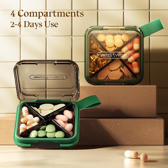 1 Pack Grey Pill Organizer - Image 5