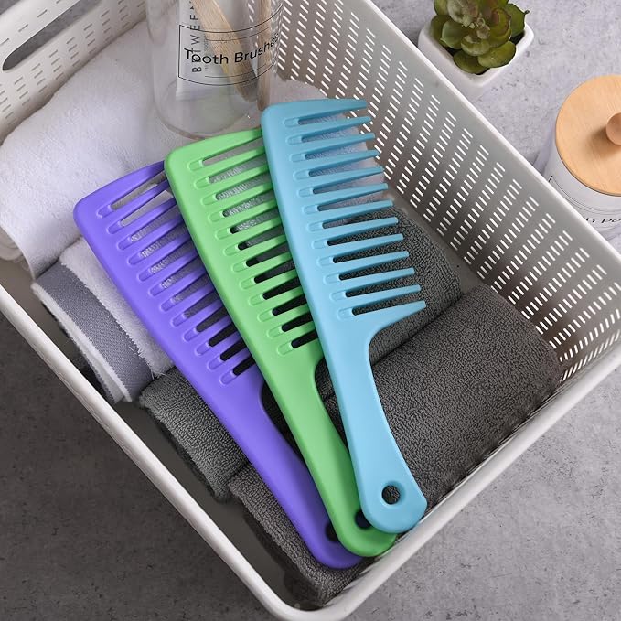 Wide Tooth comb, Large Detangling Comb for Women and Men, Durable Styling Brush for Curly, Long, Wet Hair Types - Professional Hair Care.