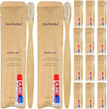 Bamboo Toothbrushes Kit Bulk, Disposable Toothbrushes by DincherBel