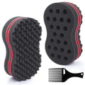 Big Holes & Big Size Barber Hair Brush Sponge Dreads Locking Twist Afro Curl Coil Wave Hair Care Tool(1 Pack)