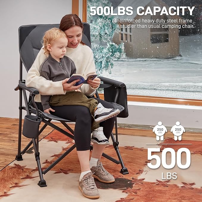 EVER ADVANCED Oversized Folding Camping Chair - Image 6