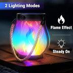Halloween Solar Flame Lantern Hanging Outdoor Waterproof Purple - Image 3