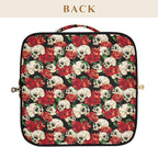 Makeup Organizer Bag, Skull and Flower Travel Makeup Bags Makeup Vanity Case Large Capacity Rhombus Cosmetic Toiletry Bag for Girl Women Ladies