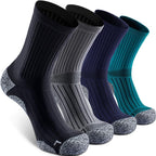 Elite Cushioned Compression Mid-crew Socks 4-Pack by Sitoisbe