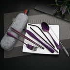 DEVICO Portable Utensils, Travel Camping Cutlery Set, 8-Piece including Knife - Image 6
