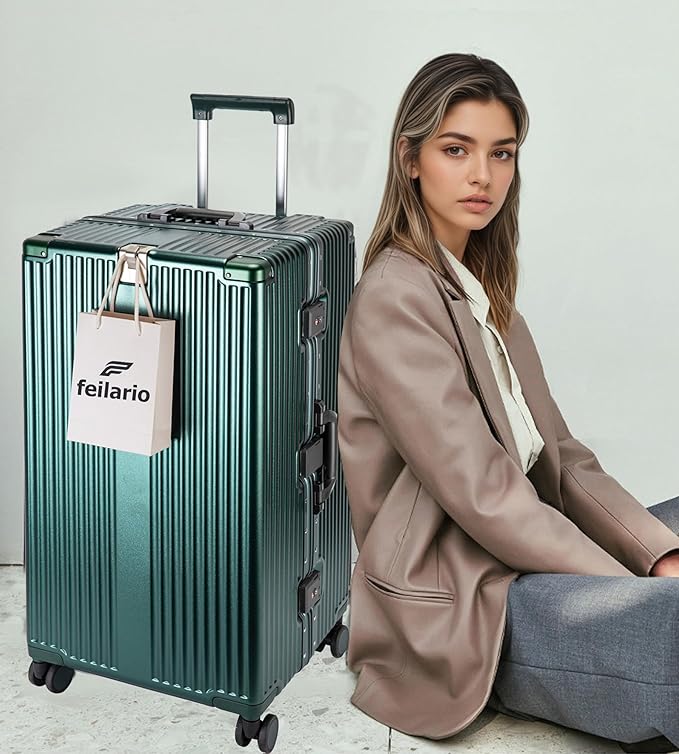 feilario 30in Super Large Captain Aluminum Frame Hardside Spinner Wheels Luggage - Image 8