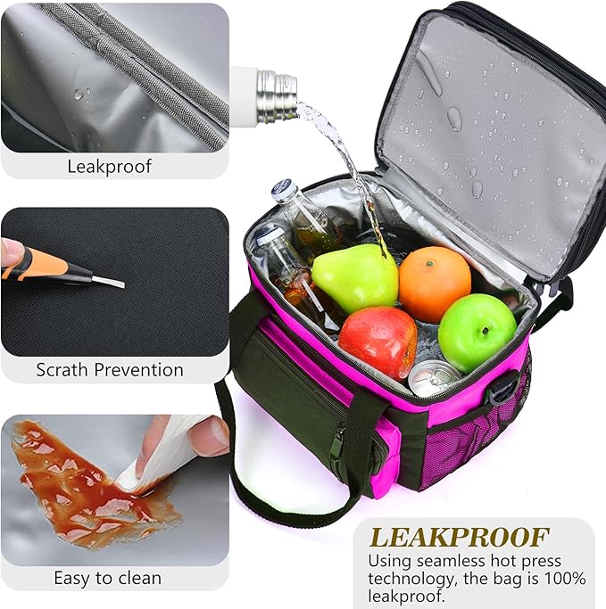 Insulated Lunch Bag Women | Large Adult Lunch Box | Double-Layer Reusable Lunch - Image 4