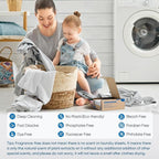 Fragrance Free Laundry Detergent Sheets Travel Eco-friendly 300 Loads Fisroa - Image 2