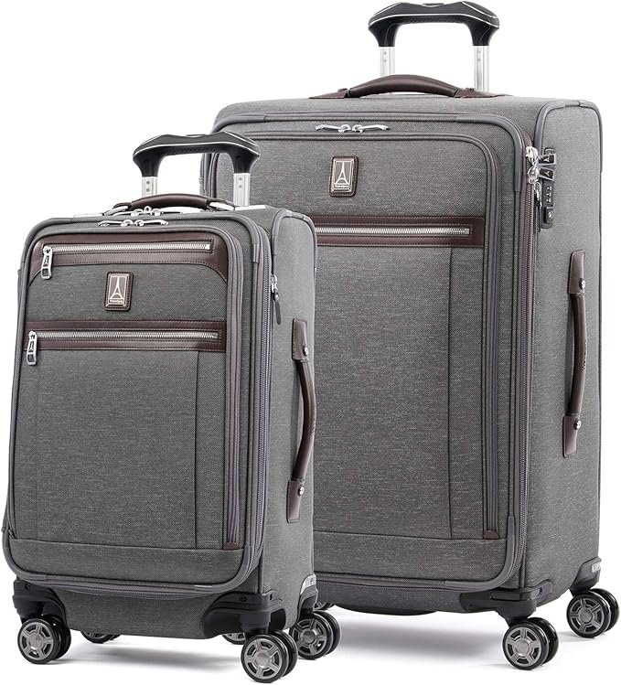Travelpro Platinum Elite Softside Expandable Luggage, 8 Wheel Spinner Suitcase by Travelpro
