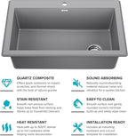 KRAUS Forteza 33-inch Drop In/Undermount Single Bowl Granite Kitchen Sink in - Image 16