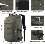 AMBOR Anti Theft Backpack, 15.6-17.3 inch Business Laptop Carry on Backpack - Image 4