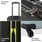 Sherpani Meridian, 22 Inch Carry On Luggage Airline Approved, Rolling Hardside - Image 2