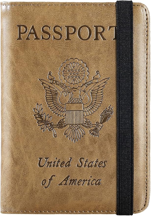 Passport Holder Cover Wallet Travel Essentials RFID Blocking Leather Card Case by PASCACOO