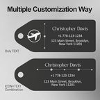 4 PCS Personalized Metal Luggage Tag – Personalized Engraved Suitcase Tag - Image 5