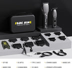 FADEKING® Cordless Hair Clippers and Beard Trimmer for Men, Professional Barber Kit for Hair Cutting and Beard Styling, Premium Grooming Gift for Men