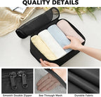 BAGAIL 9 Set Packing Cubes Luggage Packing Organizers - Image 6