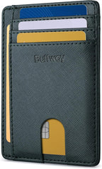 Buffway Slim Minimalist Front Pocket RFID Blocking Leather Wallets by Buffway